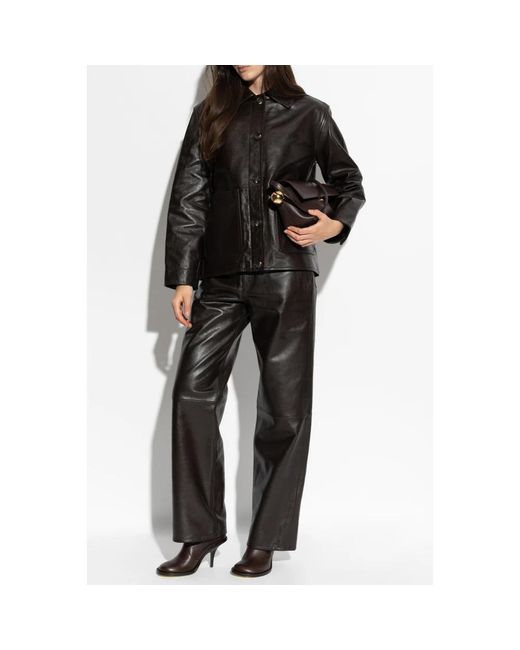 Rag & Bone Jassen ,Bruin ,Leer Leather Jassen in het Black