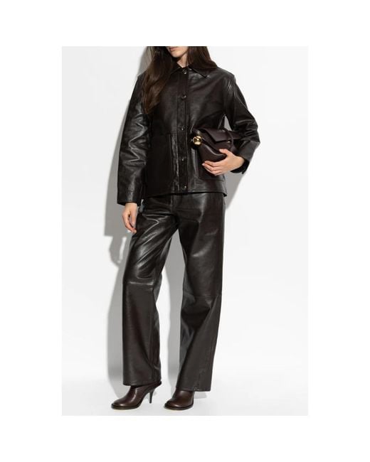 Rag & Bone Black Leather Trousers