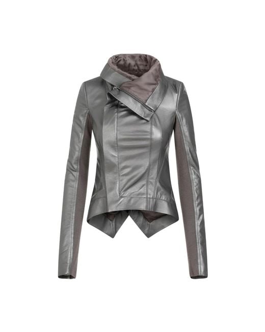Leather jackets Rick Owens de color Gray