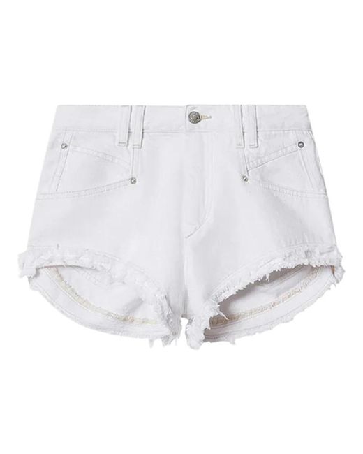 Isabel Marant White Denim Shorts