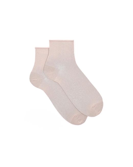 Calcetines Rosas De Purpurina Súper Cortos Para Mujer, Mujer, Talla Gallo de color Gray