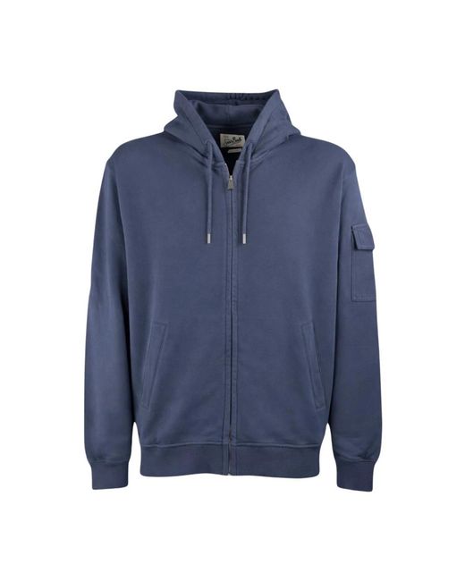 Mc2 Saint Barth Blue Zip-Throughs for men