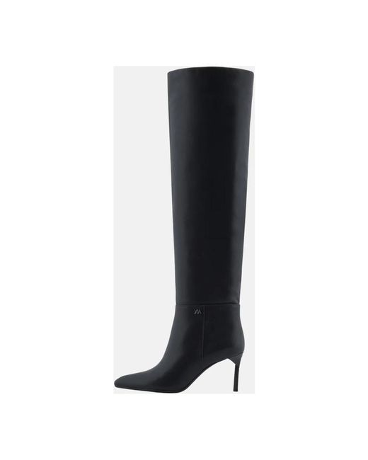 ARMANI EXCHANGE Black Elegante Schwarze Kniehohe Stiefel