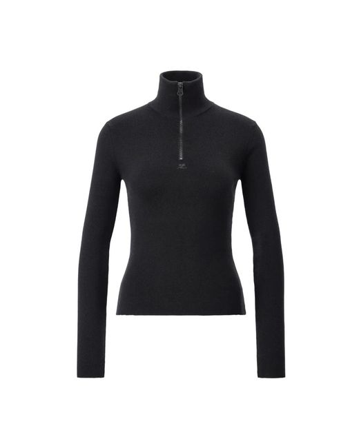 Courreges Turtlenecks in het Black