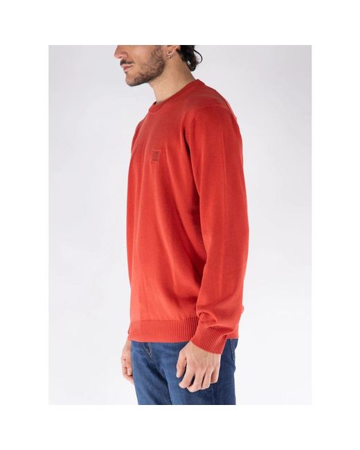 Timberland Red Round-Neck Knitwear for men