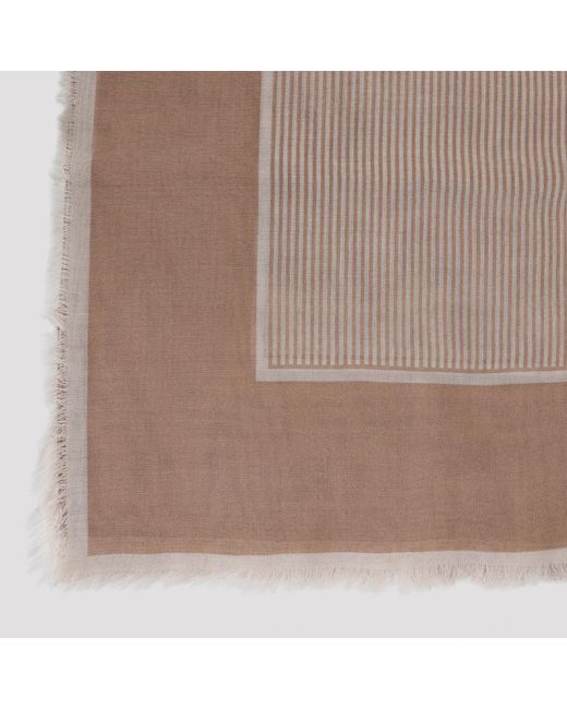 Saint Laurent Brown Winter Scarves