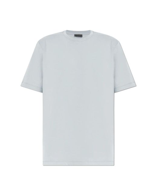 Hanro Tops ,Blauw ,Katoen Living Shirts Katoenen T-Shirt Met Ronde Hals in het Blue voor heren
