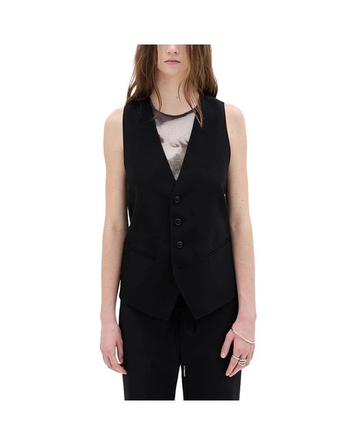 Ann Demeulemeester Black Vests