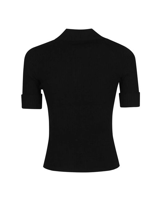 Courreges Black V-Neck Knitwear