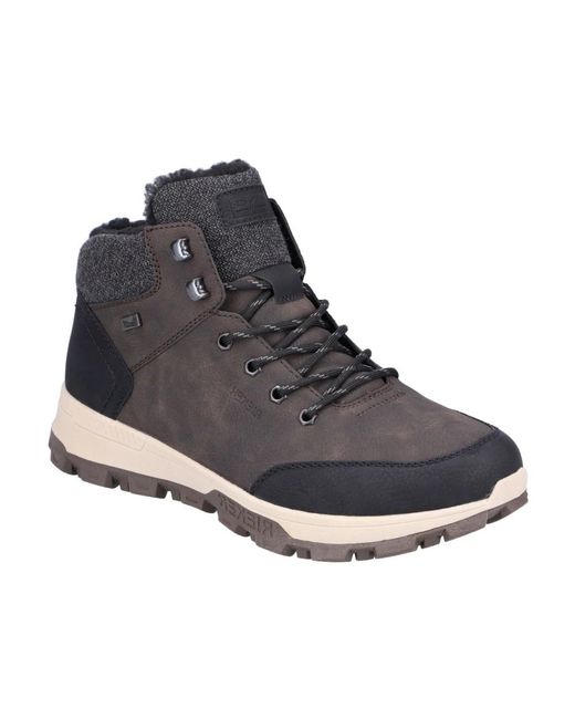 Rieker Gray Lace-Up Boots for men