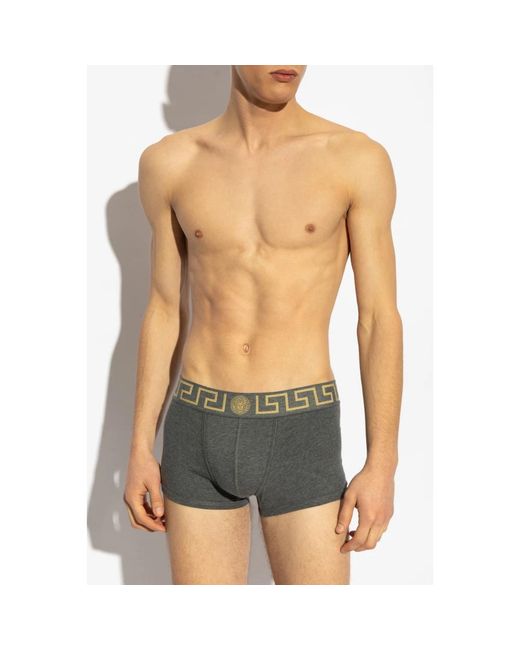 Versace Ondergoed ,Grijs ,Katoen Katoenen Boxershorts in het Gray voor heren