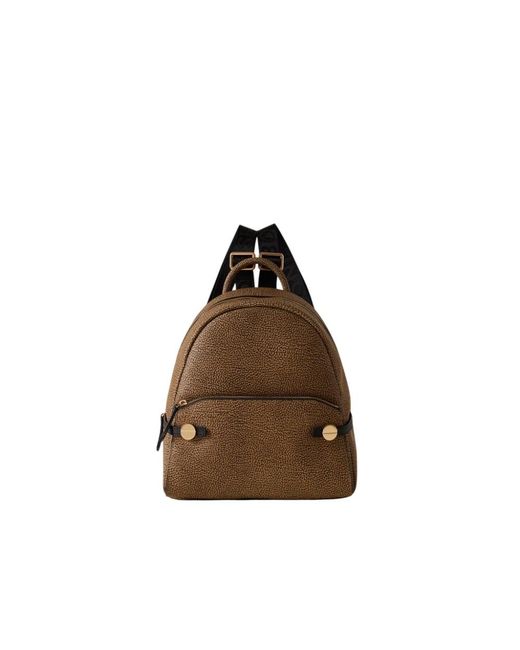 Borbonese Brown Gemini Medium Rucksack