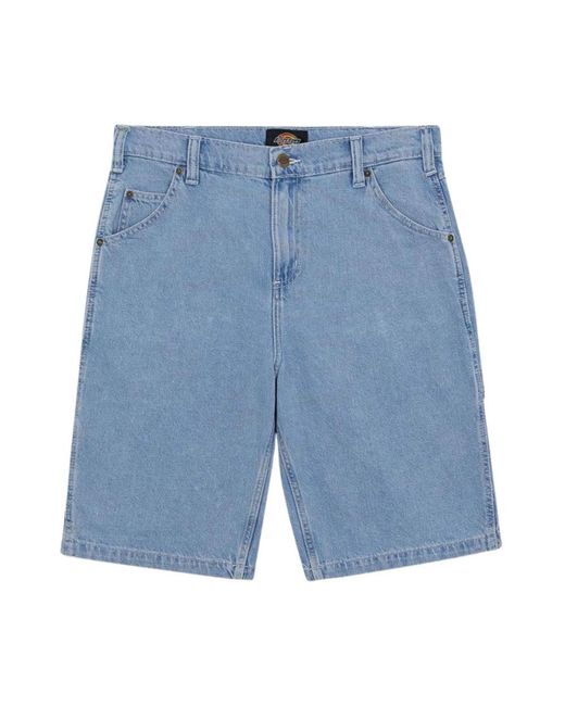 Dickies Blue Denim Shorts for men