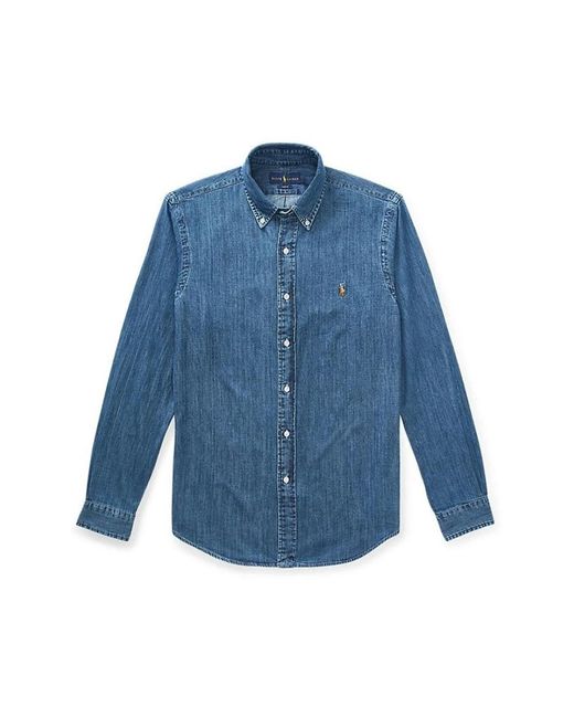Ralph Lauren Blue Denim Shirts for men