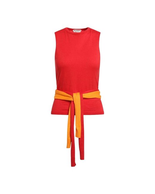J.W. Anderson Red Sleeveless Tops