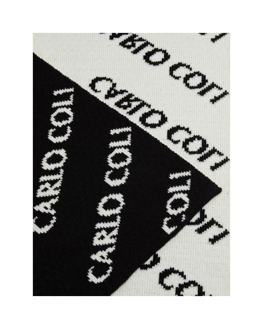 carlo colucci Black Winter Scarves for men