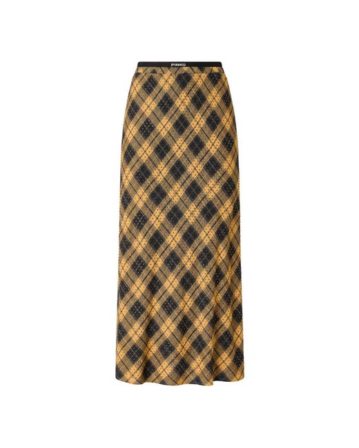 Pinko Maxirok Met Micro Strass in het Metallic