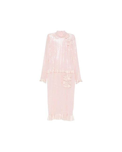 Alessandra Rich Pink Midi Dresses