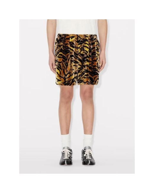 KENZO Yellow Casual Shorts for men