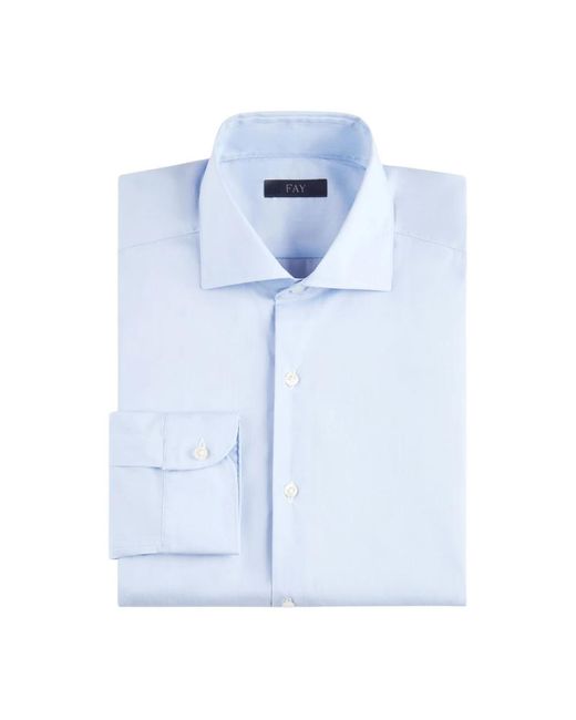 Fay Blue Formal Shirts for men