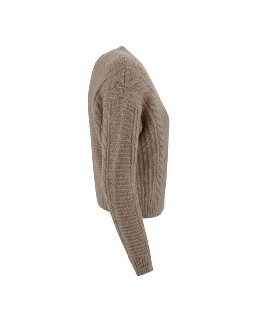 Max Mara Brown Round-Neck Knitwear