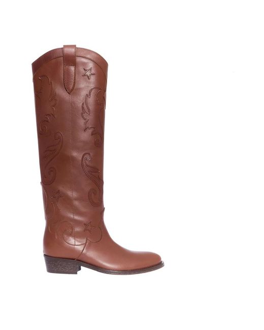 Via Roma 15 Brown High Boots