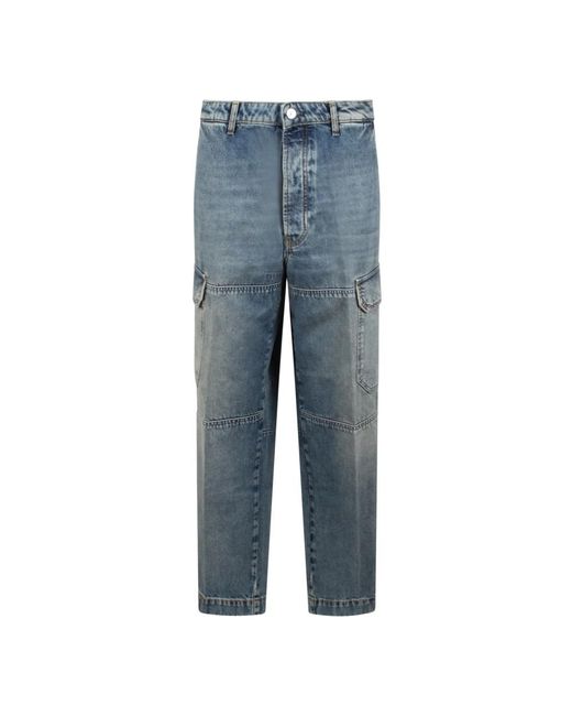 Nine:inthe:morning Cargo jeans regular fit baumwolle denim in Blue für Herren