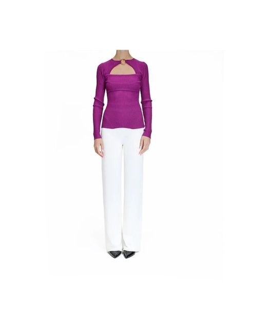 Just Cavalli Purple Blouses