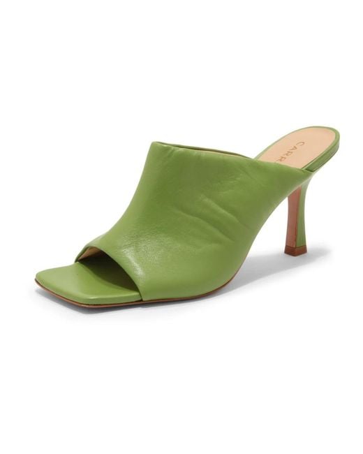 Heeled Mules di Carrano in Green