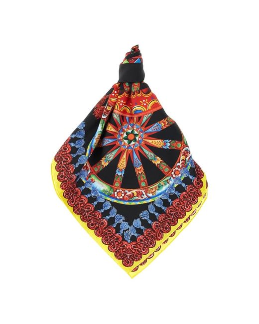 Dolce & Gabbana Orange Silk Scarves
