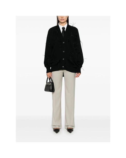 Wide Trousers Moschino de color Gray