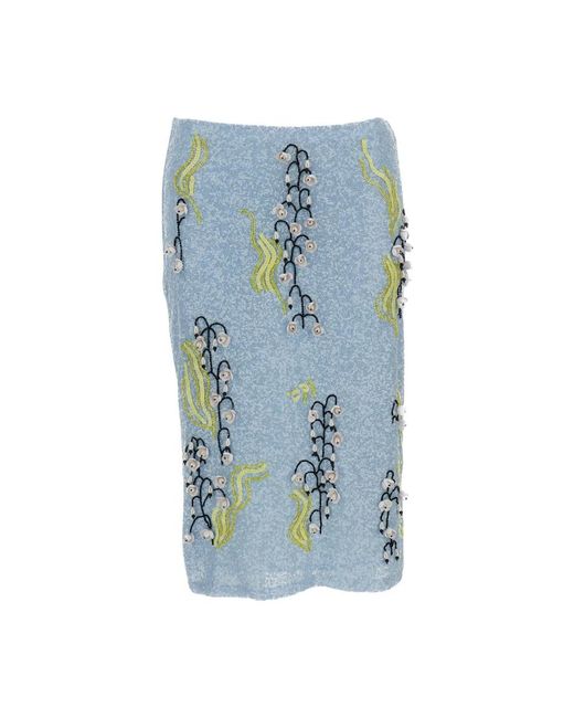 Des Phemmes Blue Midi Skirts