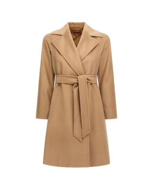 Max Mara Natural Belted Coats