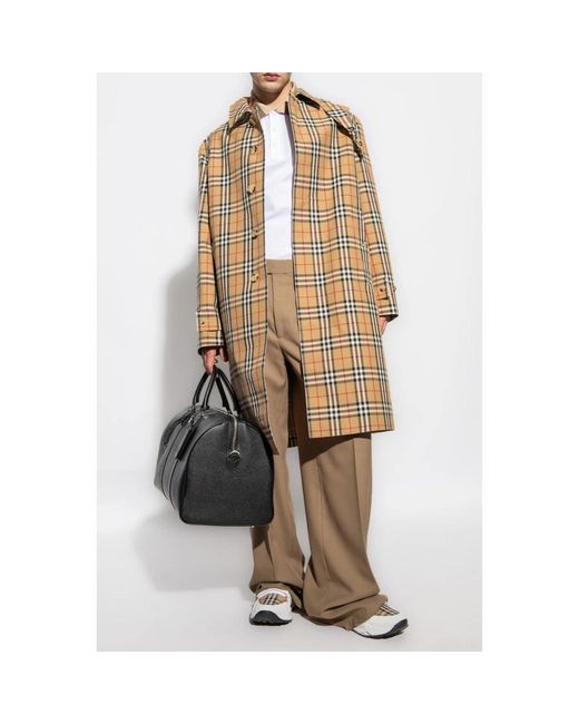 Burberry Natural Single-Breasted Coats for men
