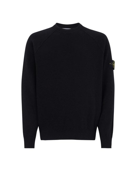Stone Island Blue Round-Neck Knitwear for men