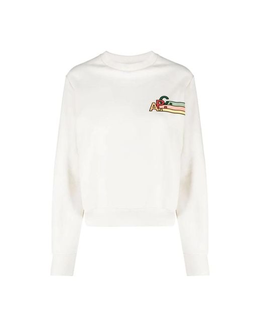 A.P.C. White Sweatshirts