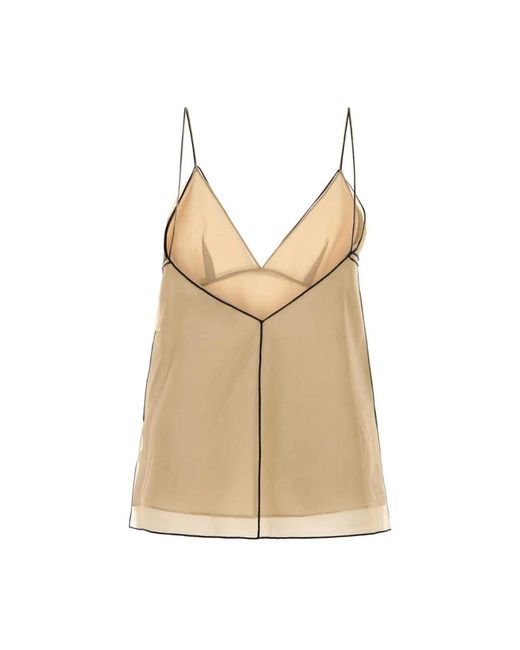 Khaite Natural Sleeveless Tops