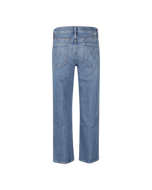 Mother Blue Straight Fit Jeans