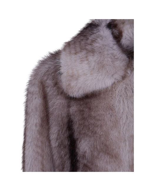Twinset Purple Faux Fur & Shearling Jackets