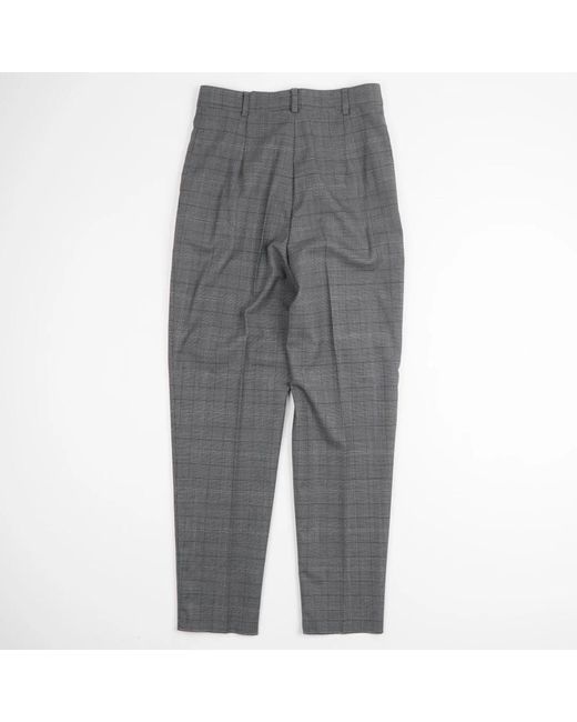 Max Mara Gray Slim-Fit Trousers