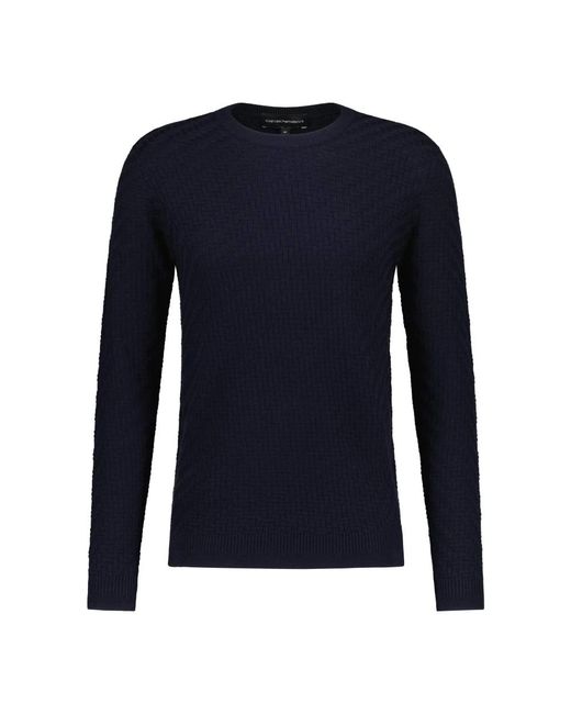 Knitwear > round-neck knitwear Emporio Armani pour homme en coloris Blue
