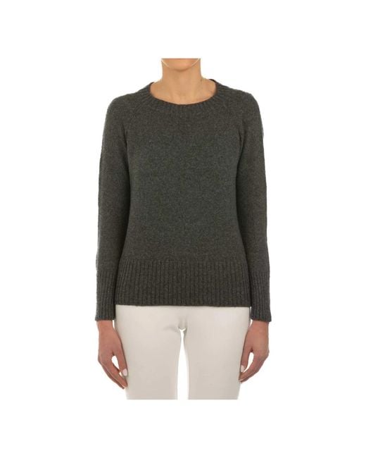 Le Tricot Perugia Women's Green Round-Neck Knitwear