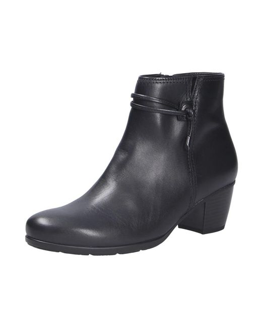Gabor Black Trendige Leder Stiefelette