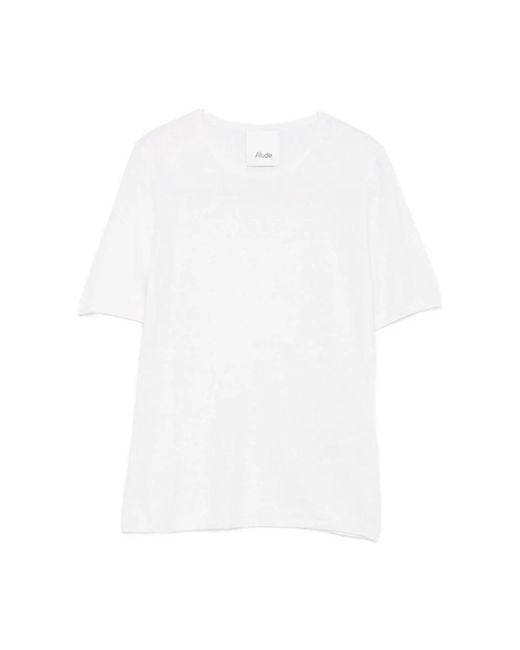 Allude Witte T-Shirts En Polos in het White