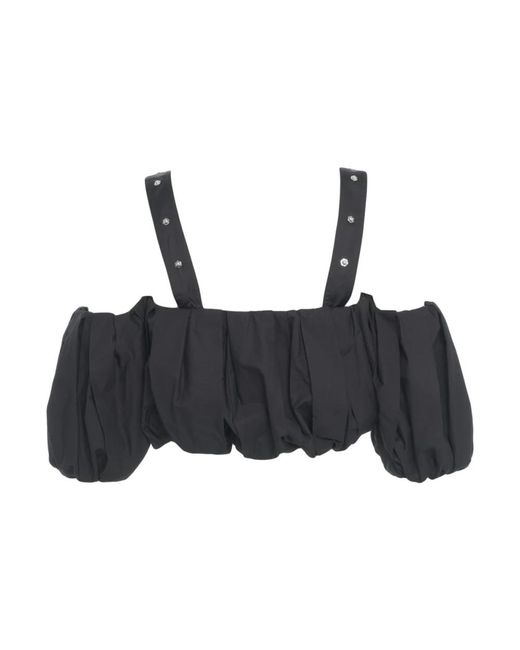 Pinko Overhemden ,Zwart ,Katoen Raul Balloon Top in het Black