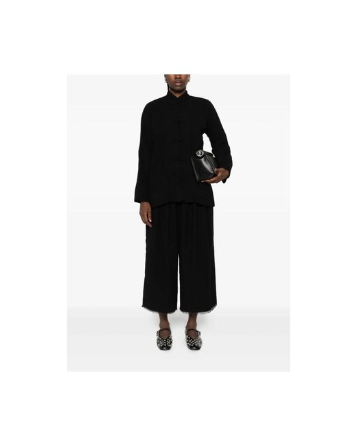 Uma Wang Black Cropped Trousers