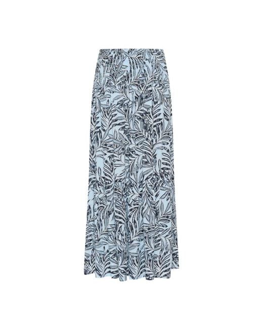 Kaffe Rokken ,Blauw ,Maxi Smock Rok in het Blue