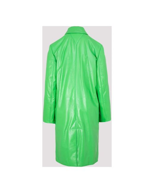 Coats > single-breasted coats Bottega Veneta en coloris Green