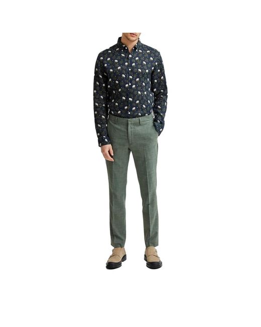 SELECTED Casual Hemden in het Blue voor heren