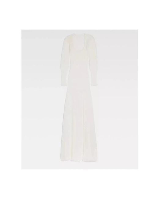 Jacquemus White Knitted Dresses